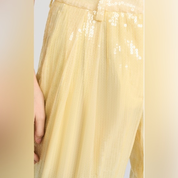 STAUD Sequined Luisa Pants in Yellow - Picture 3 of 13
